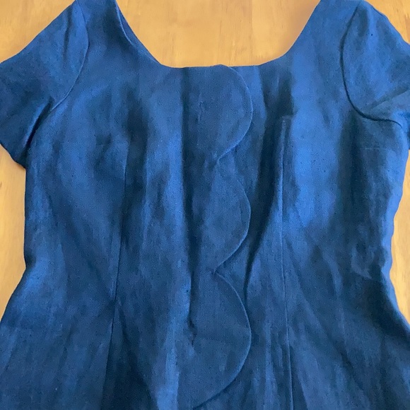 Vintage Santa Fe Short Sleeve Linen Dress Black - Picture 2 of 11